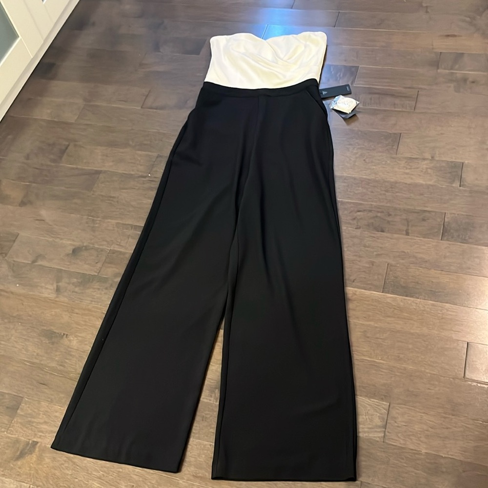 Guess black and white jumpsuit